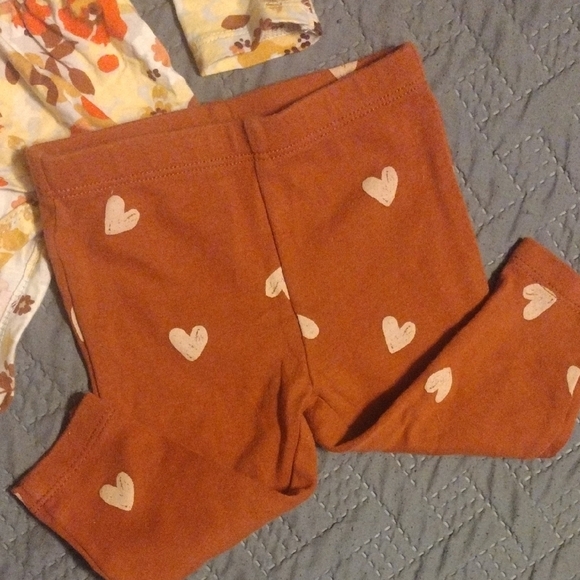 Carter's Floral and Heart Kids Matching Set - Orange and Cream​ - Picture 6 of 8